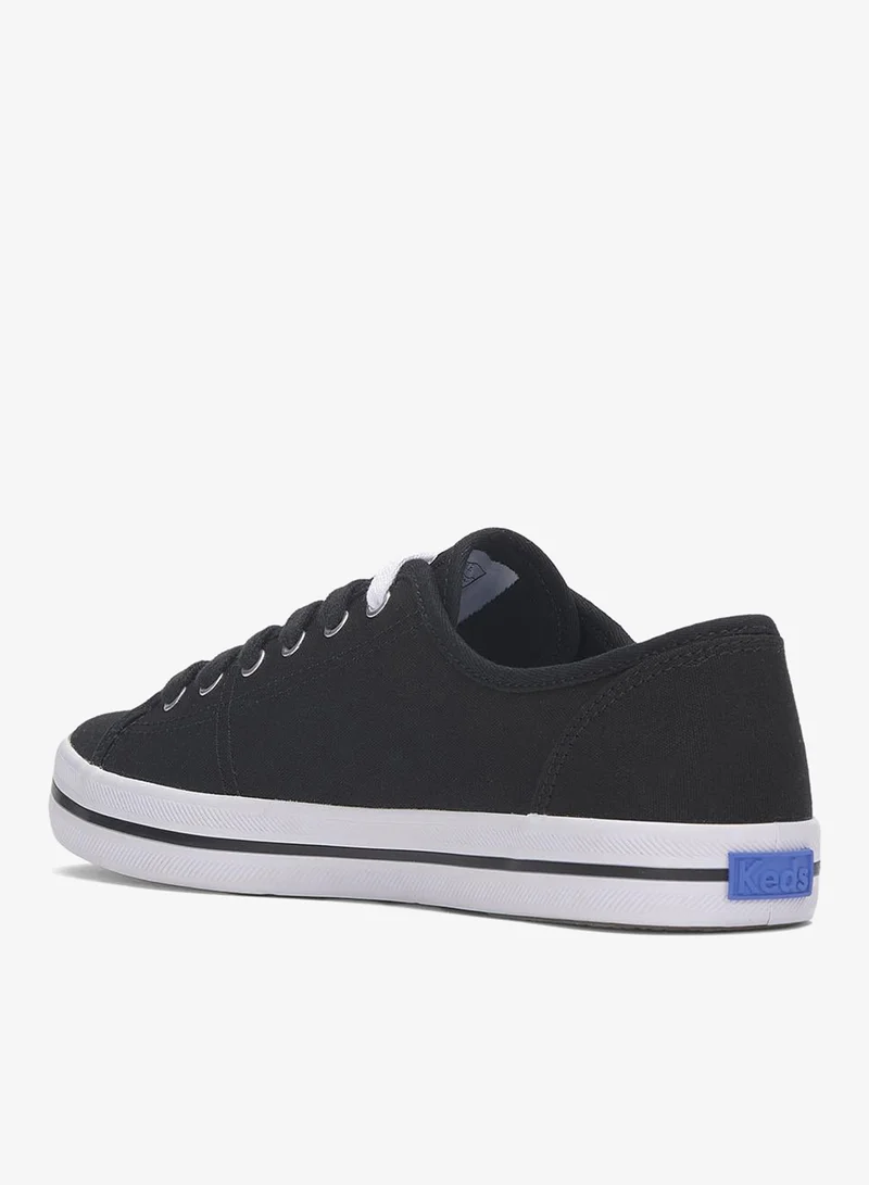 Keds black Keds Women's Kickstart Lace Up Pennant Canvas Casual Sneaker Black for Women | Best Price UAE